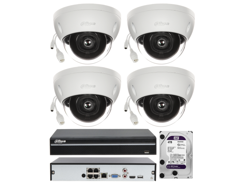 Zestaw monitoringu sklepu kamery IP Dahua 5Mpx PoE